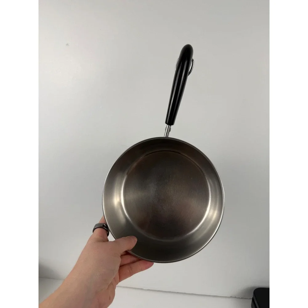 Vintage Revere Ware 2 Qt Saucepan Copper Bottom Stainless Steel Pot Clinton IL